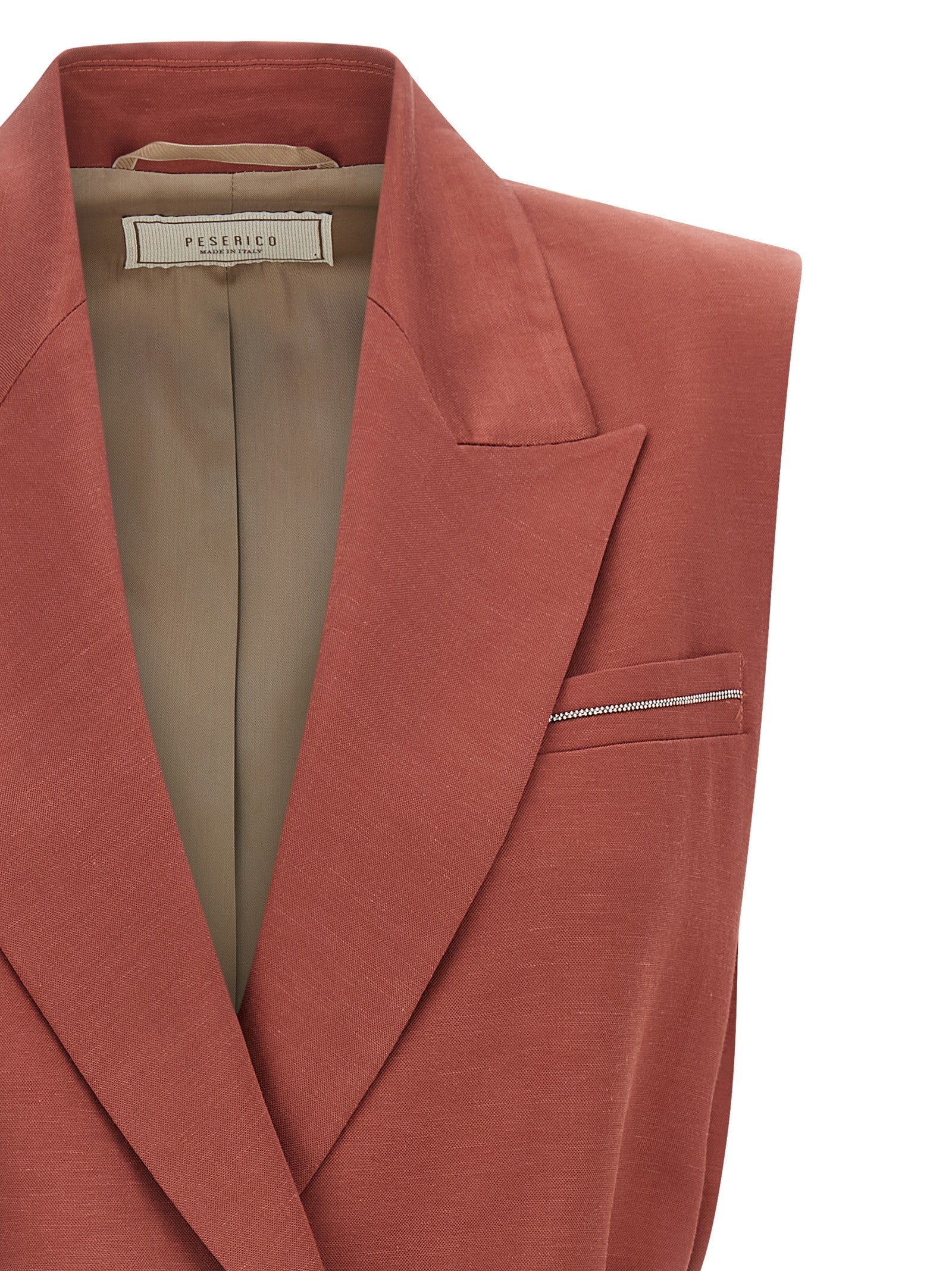 Peserico Linen Viscose Vest Red