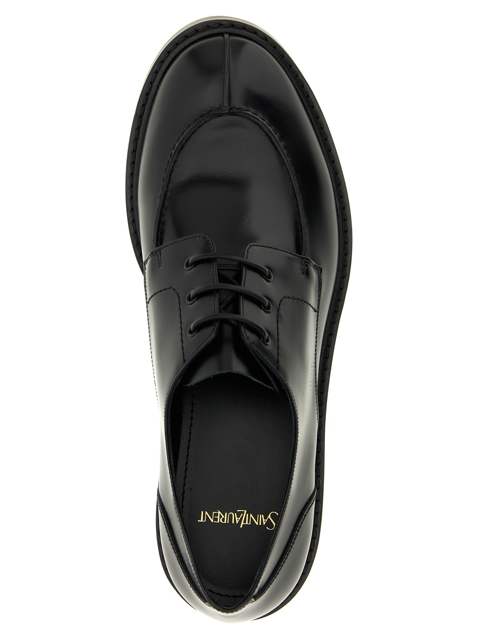 Saint Laurent Lino Lace up Shoes Black