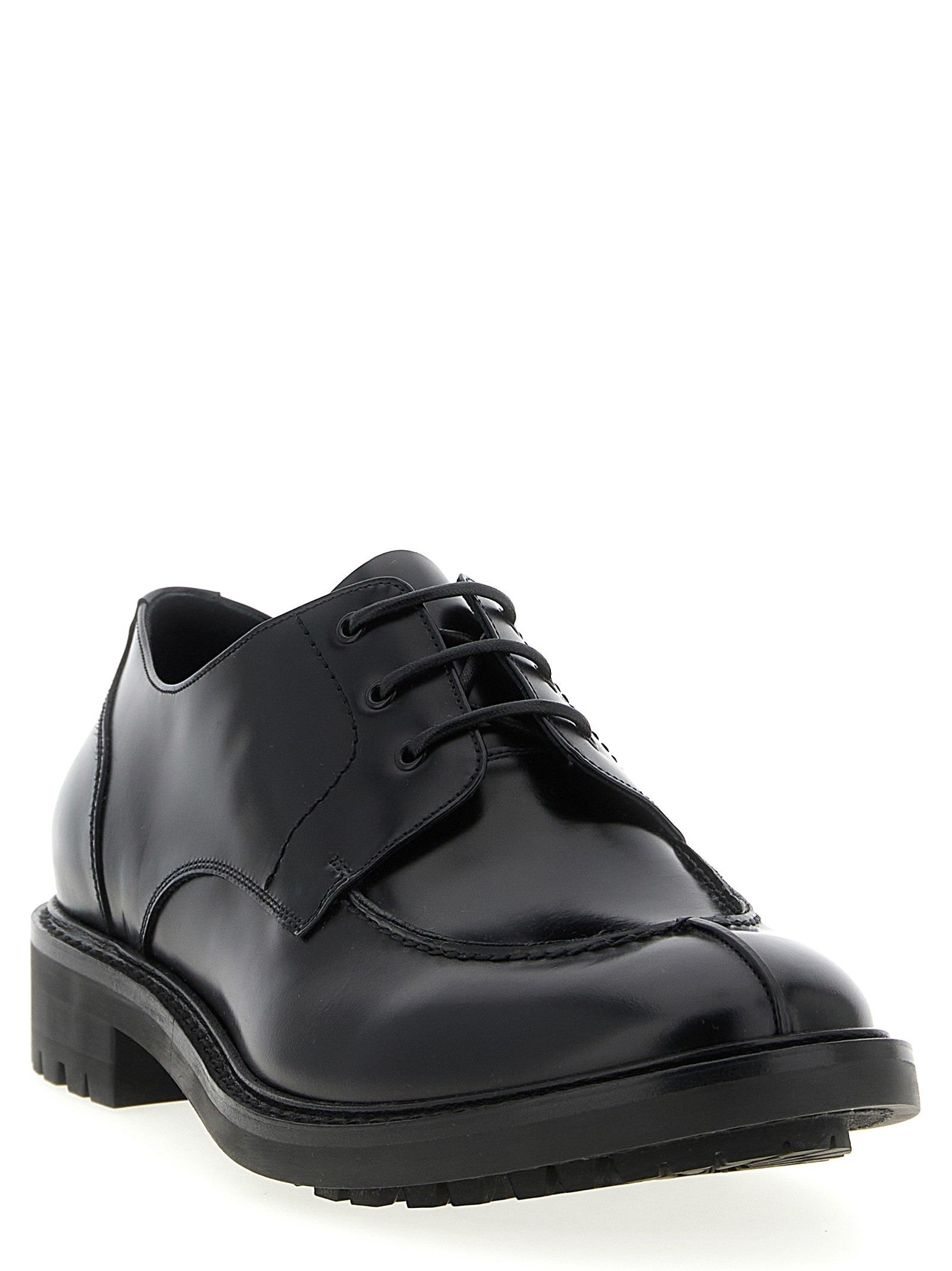 Saint Laurent Lino Lace up Shoes Black