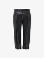 The Frankie Shop Women's Lior Capri Leather Trousers Black, view 2