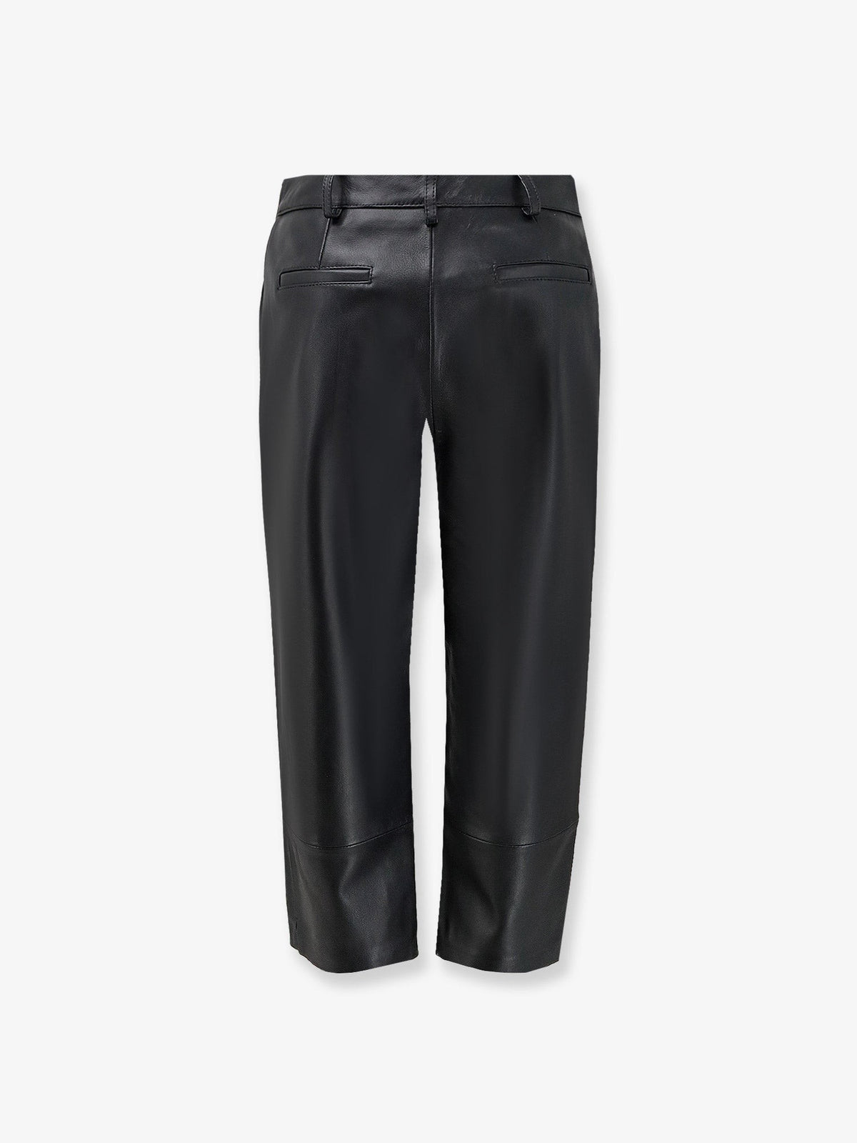 The Frankie Shop Women's Lior Capri Leather Trousers Black, view 2