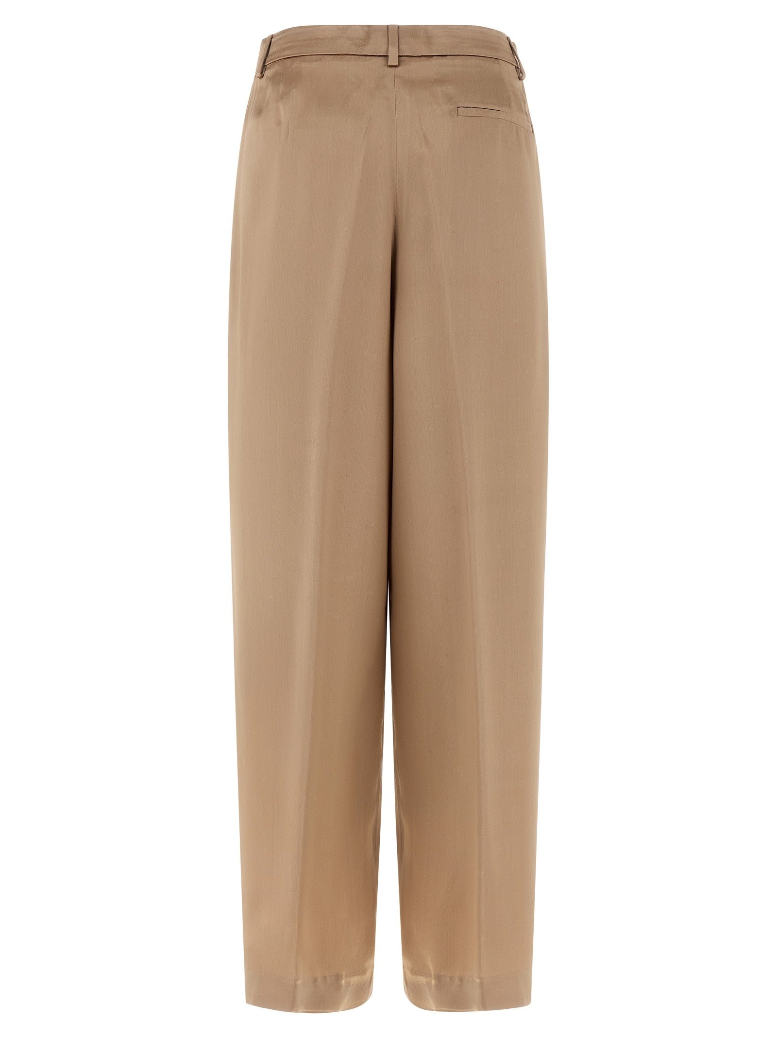 Fabiana Filippi Liquid Satin Pants Beige