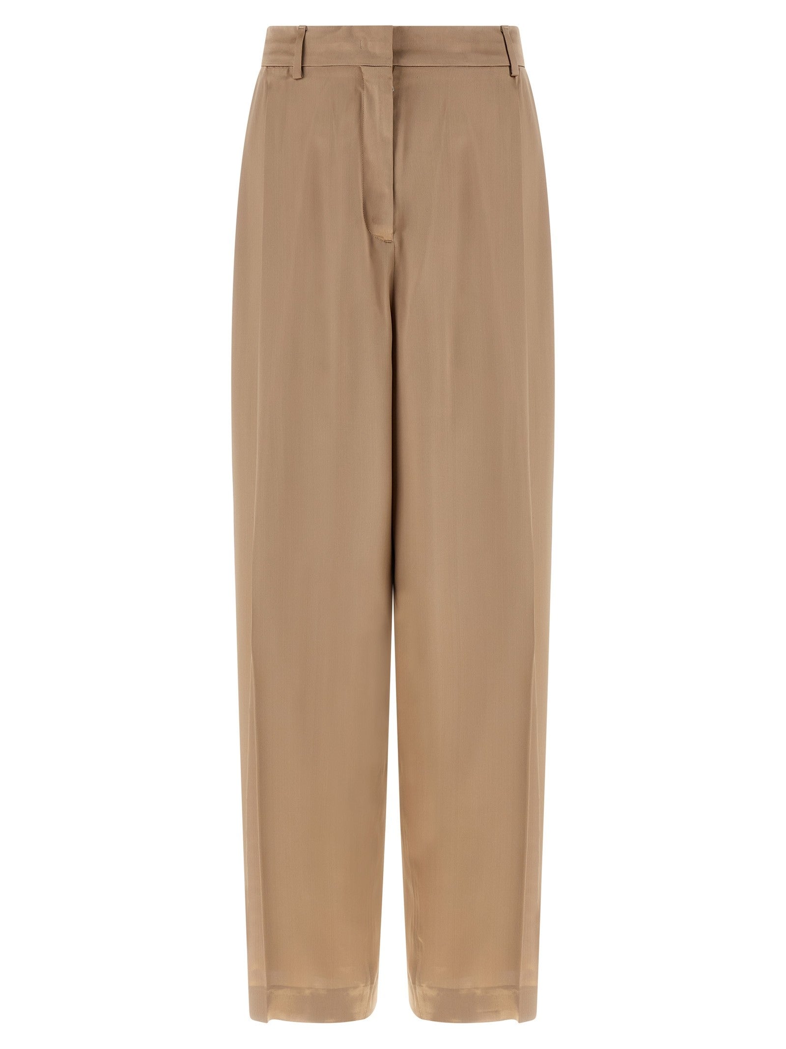 Fabiana Filippi Liquid Satin Pants Beige