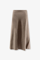 Lisa Yang Women's Torie Cashmere Skirt Brown
