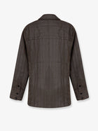 Soeur Women's Lisbonne Virgin Wool Shirt Brown, view 2