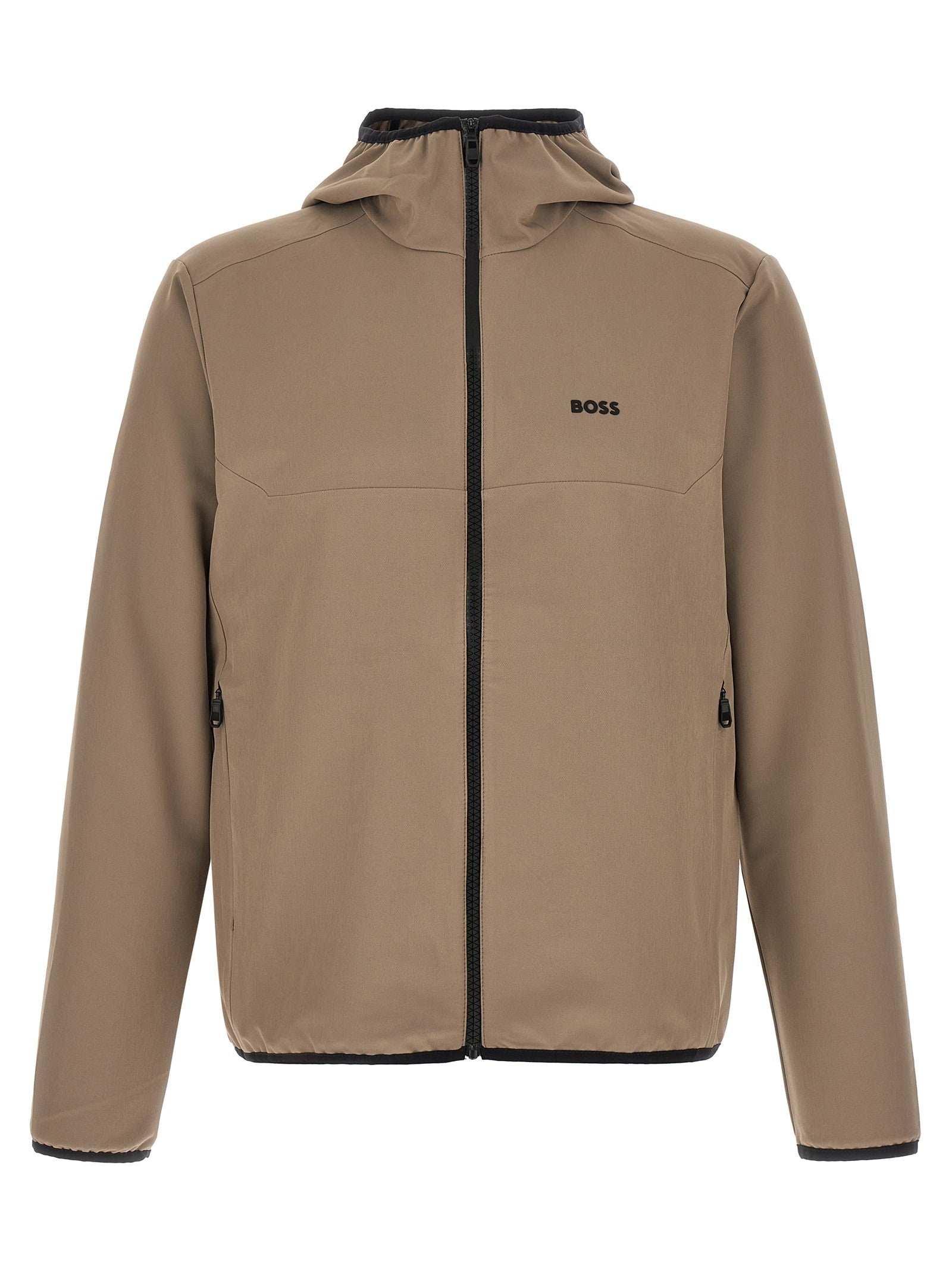 HUGO BOSS Litewear Hooded Jacket Beige