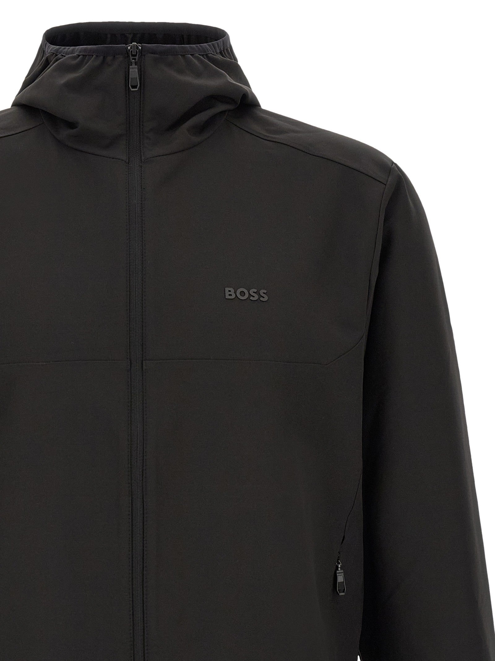 HUGO BOSS Litewear Hooded Jacket Black