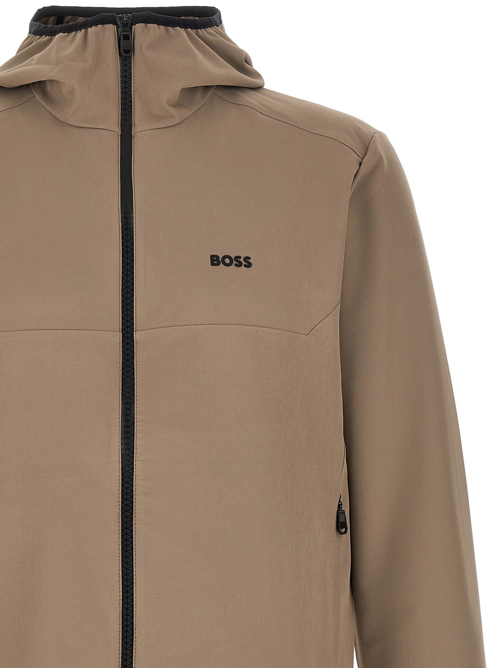 HUGO BOSS Litewear Hooded Jacket Beige