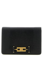 Elisabetta Franchi Lizard Print Crossbody Bag Black