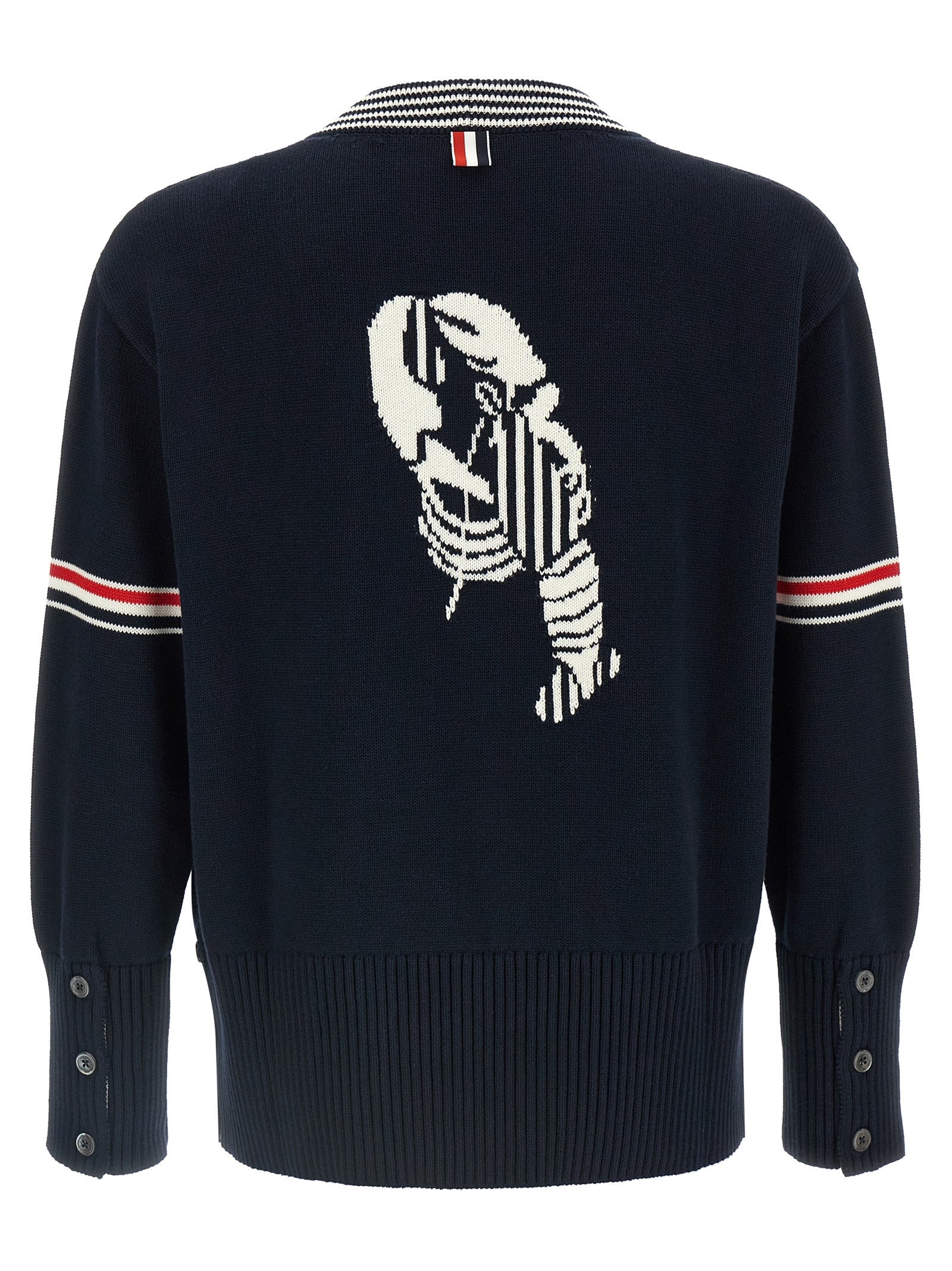 Thom Browne Lobster Cardigan Blue