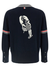 Thom Browne Lobster Cardigan Blue
