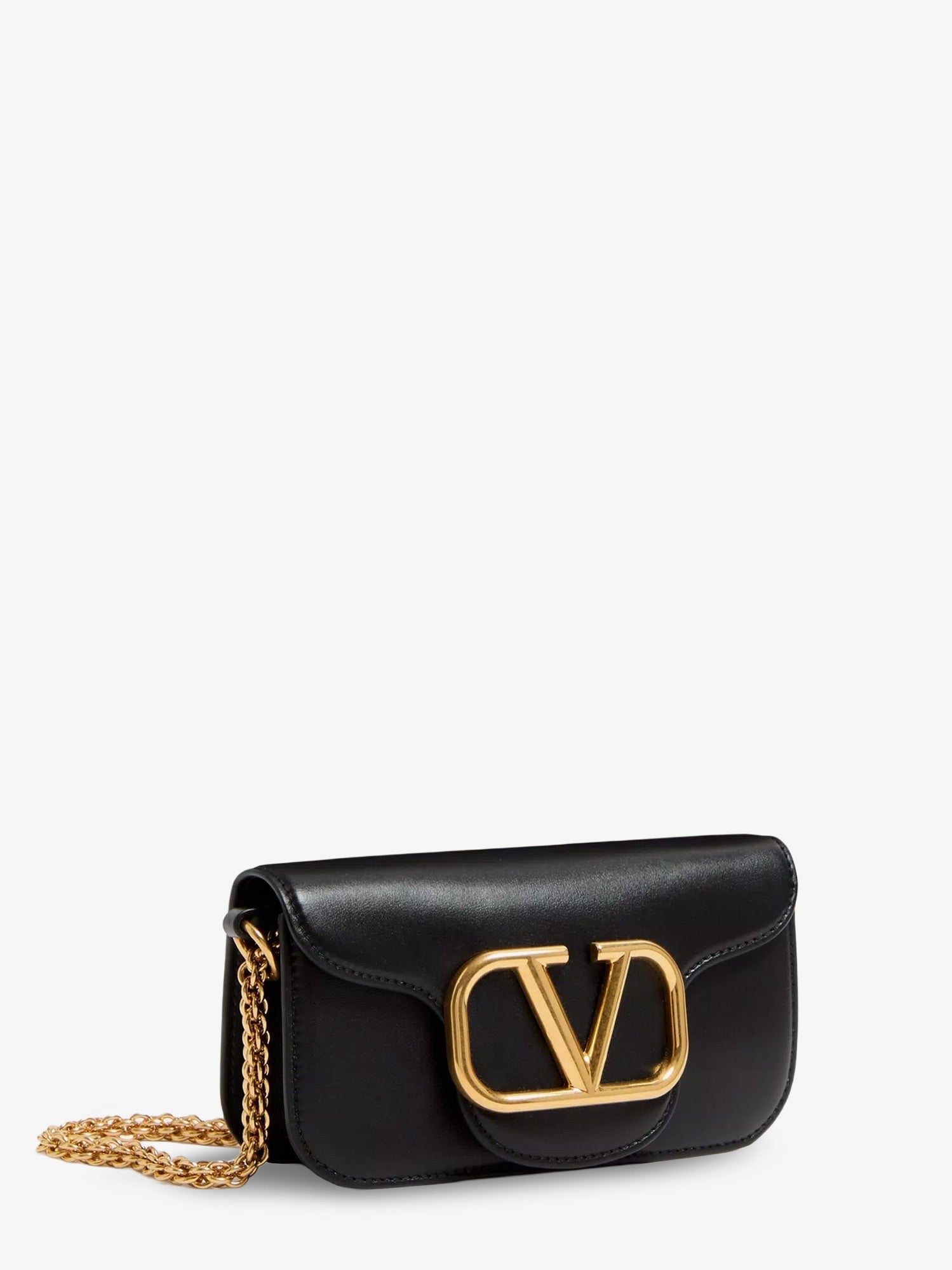 Valentino Women's Locò Leather Shoulder Bag Black