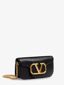 Valentino Women's Locò Leather Shoulder Bag Black
