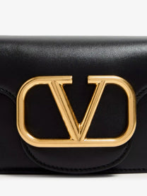 Valentino Women's Locò Leather Shoulder Bag Black