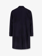 Hevò Men's Loconia Single Breasted Wool Blend Coat Blue