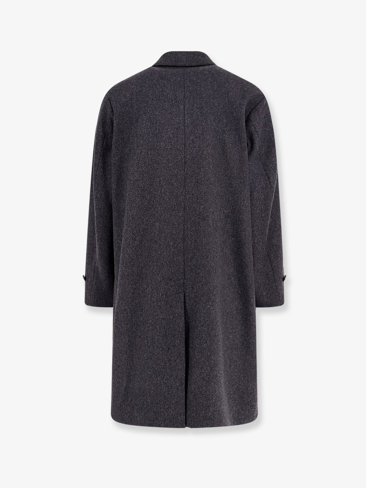 Hevò Men's Loconia Single Breasted Wool Blend Coat Grey