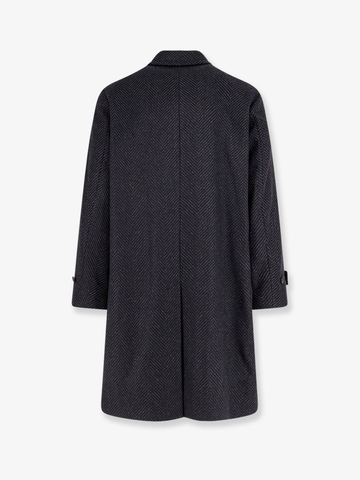 Hevò Men's Loconia Wool Blend Coat Black