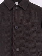 Hevò Men's Loconia Wool Blend Coat Black