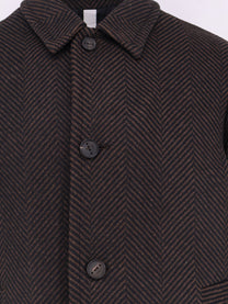 Hevò Men's Loconia Wool Blend Coat Black