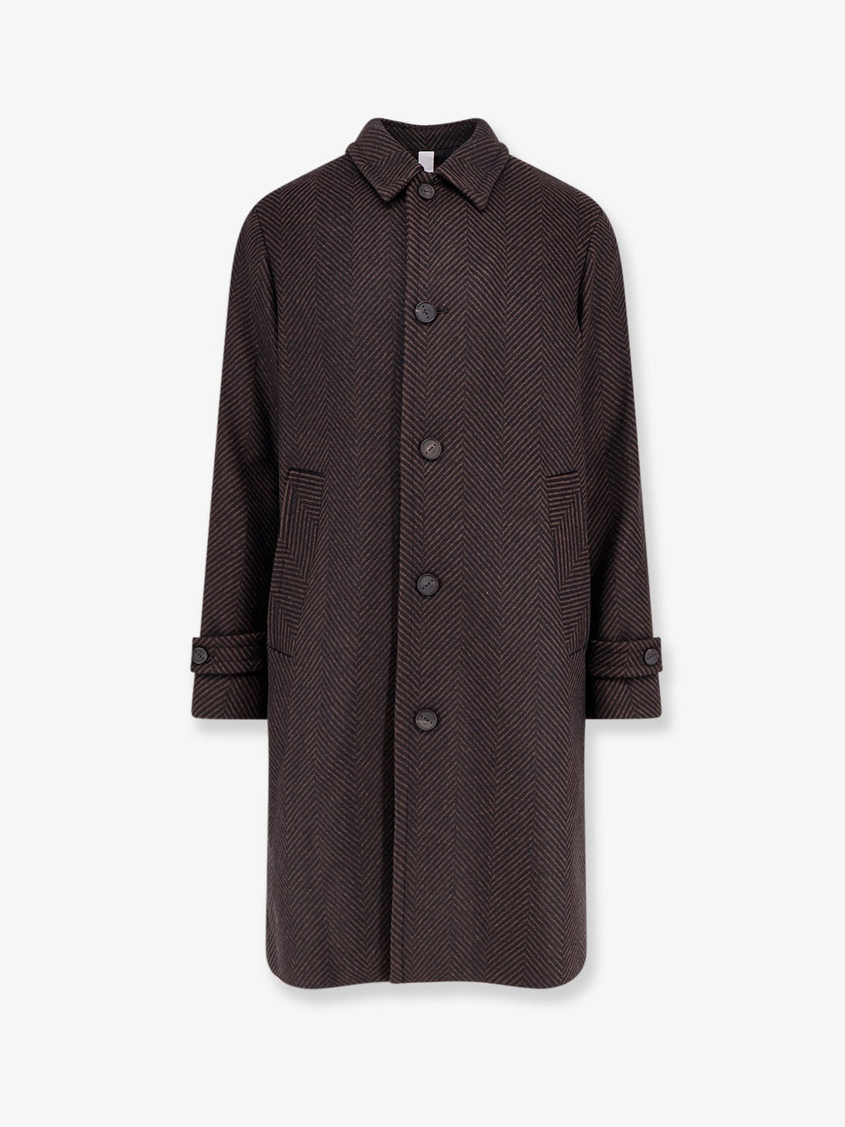 Hevò Men's Loconia Wool Blend Coat Black