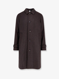 Hevò Men's Loconia Wool Blend Coat Black