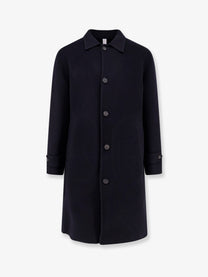 Hevò Men's Loconia Wool Coat Blue