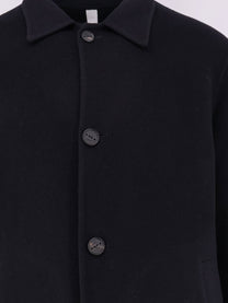 Hevò Men's Loconia Wool Coat Blue