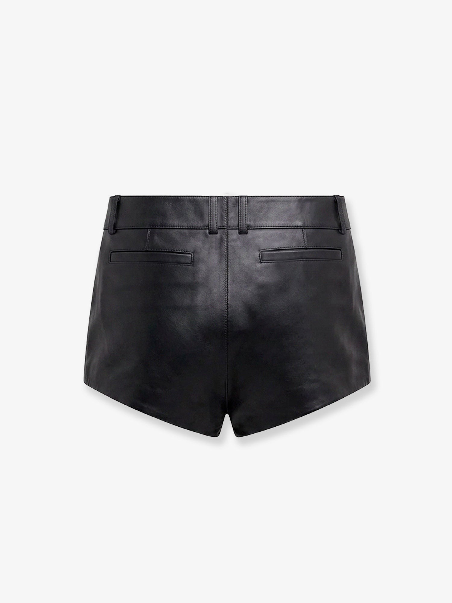 The Frankie Shop Women's Loen Leather Shorts Black
