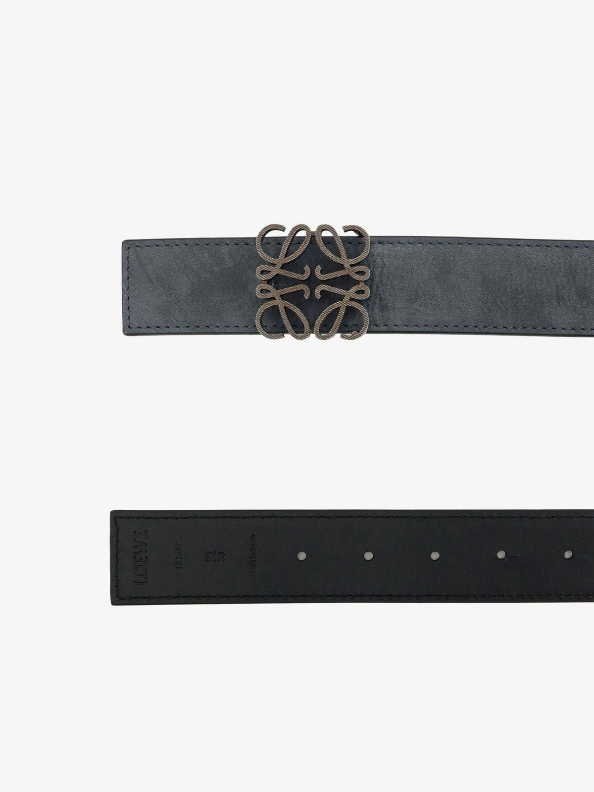 Loewe Men's Anagram Suede Belt Smooth Calf, view 3