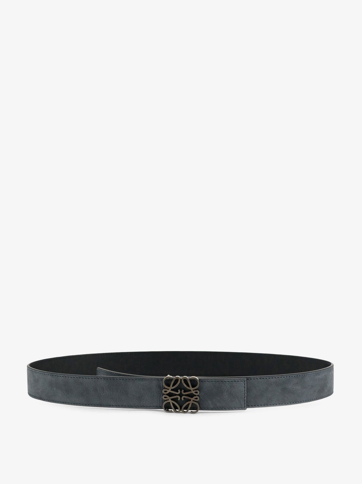 Loewe Men's Anagram Suede Belt Smooth Calf