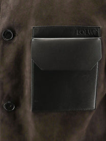 Loewe Men's Suede Jacket Brown, view 3