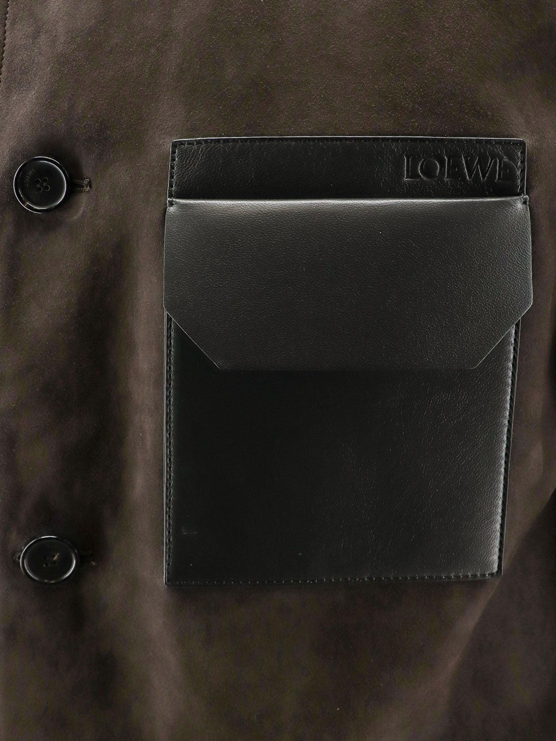 Loewe Men's Suede Jacket Brown, view 3