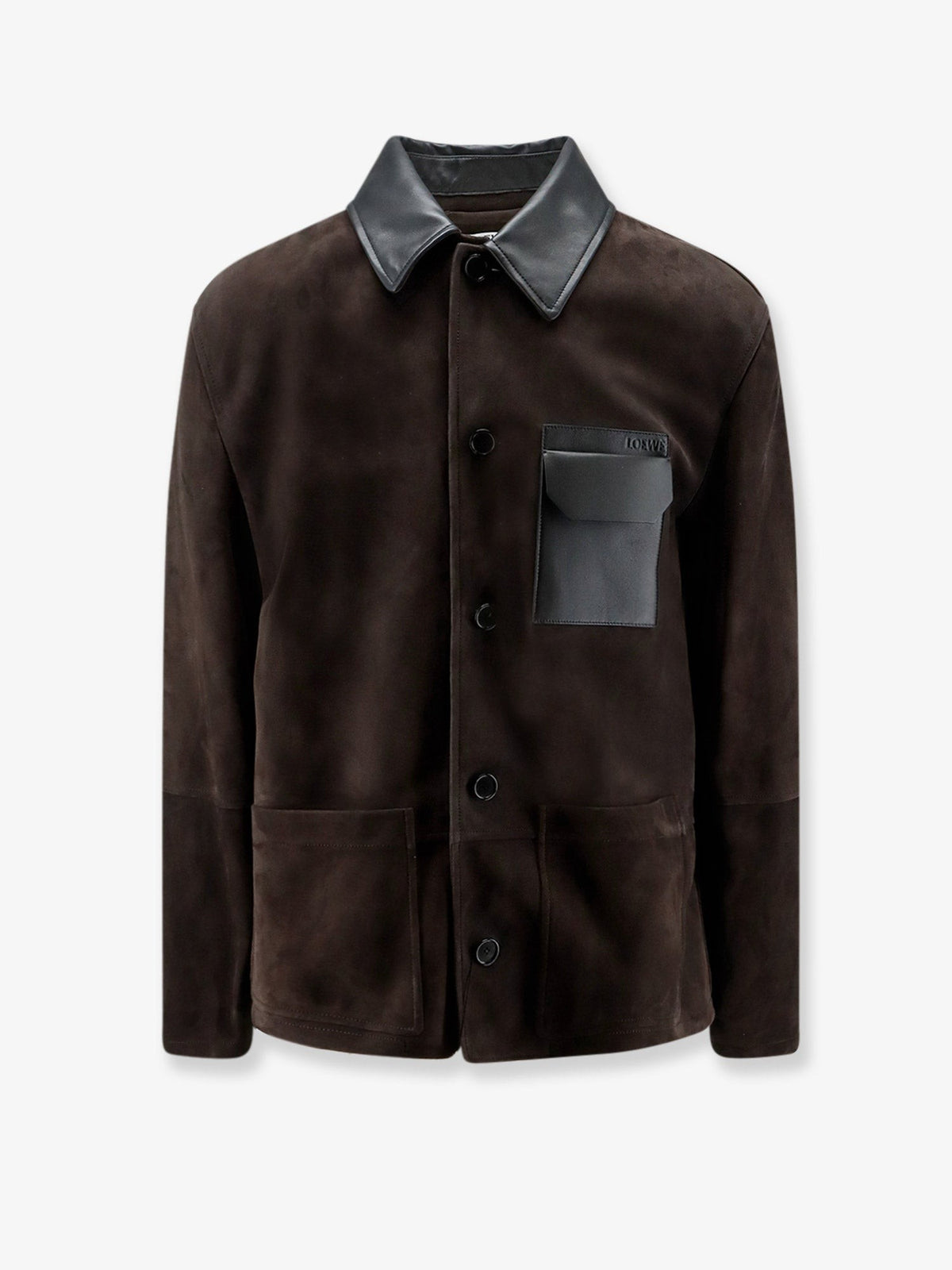 Loewe Men's Suede Jacket Brown