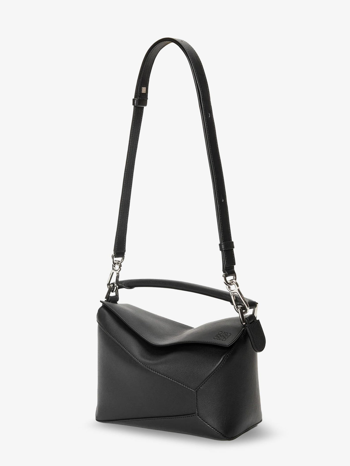 Loewe Women's Puzzle Edge Leather Handbag Black, view 4