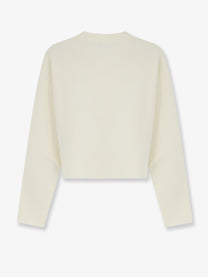 Loewe Women's Wool Blend Crewneck Sweater White, view 2