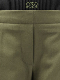 Loewe Women's Wool Trousers Green, view 3