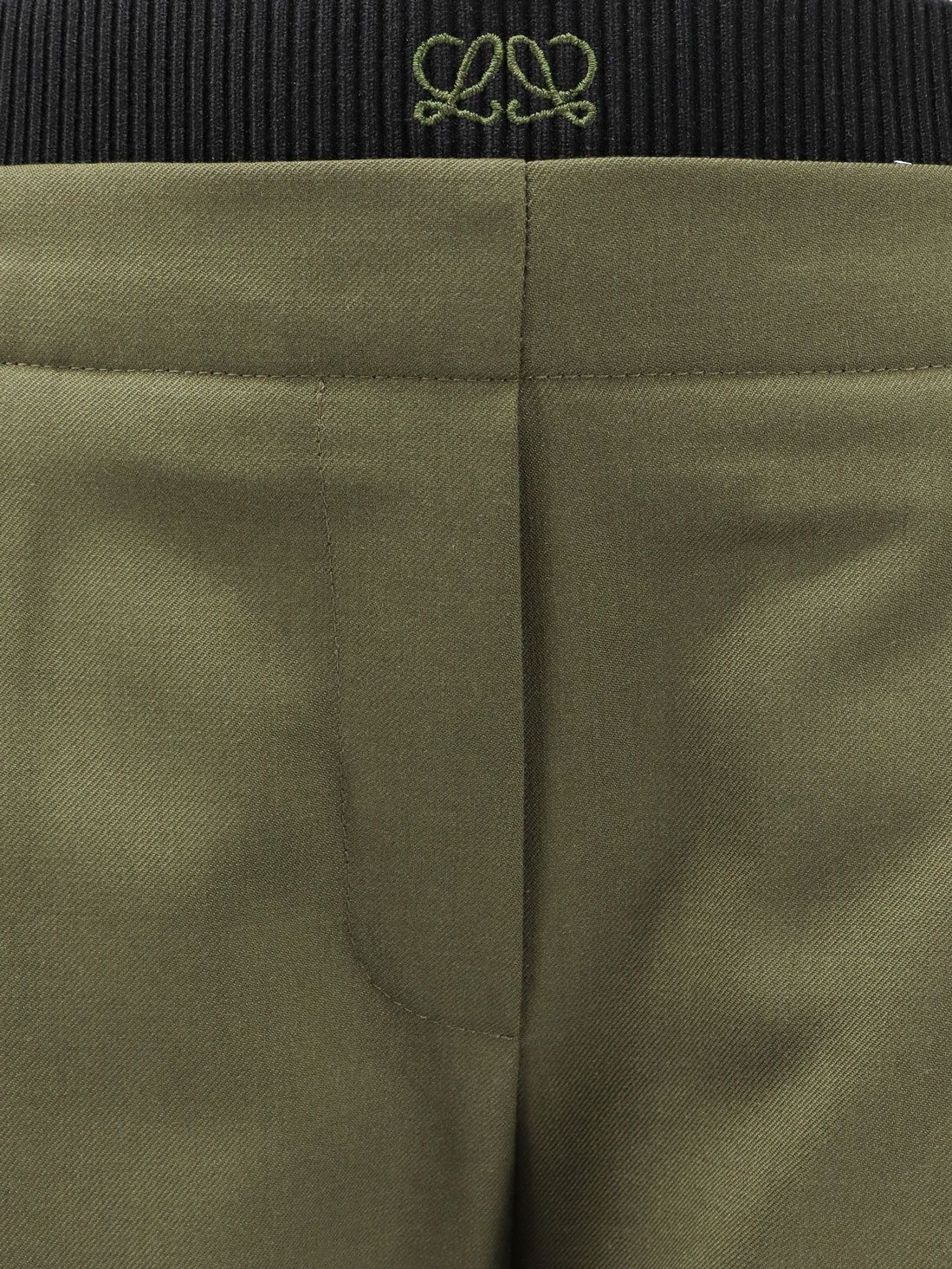 Loewe Women's Wool Trousers Green, view 3
