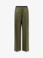 Loewe Women's Wool Trousers Green