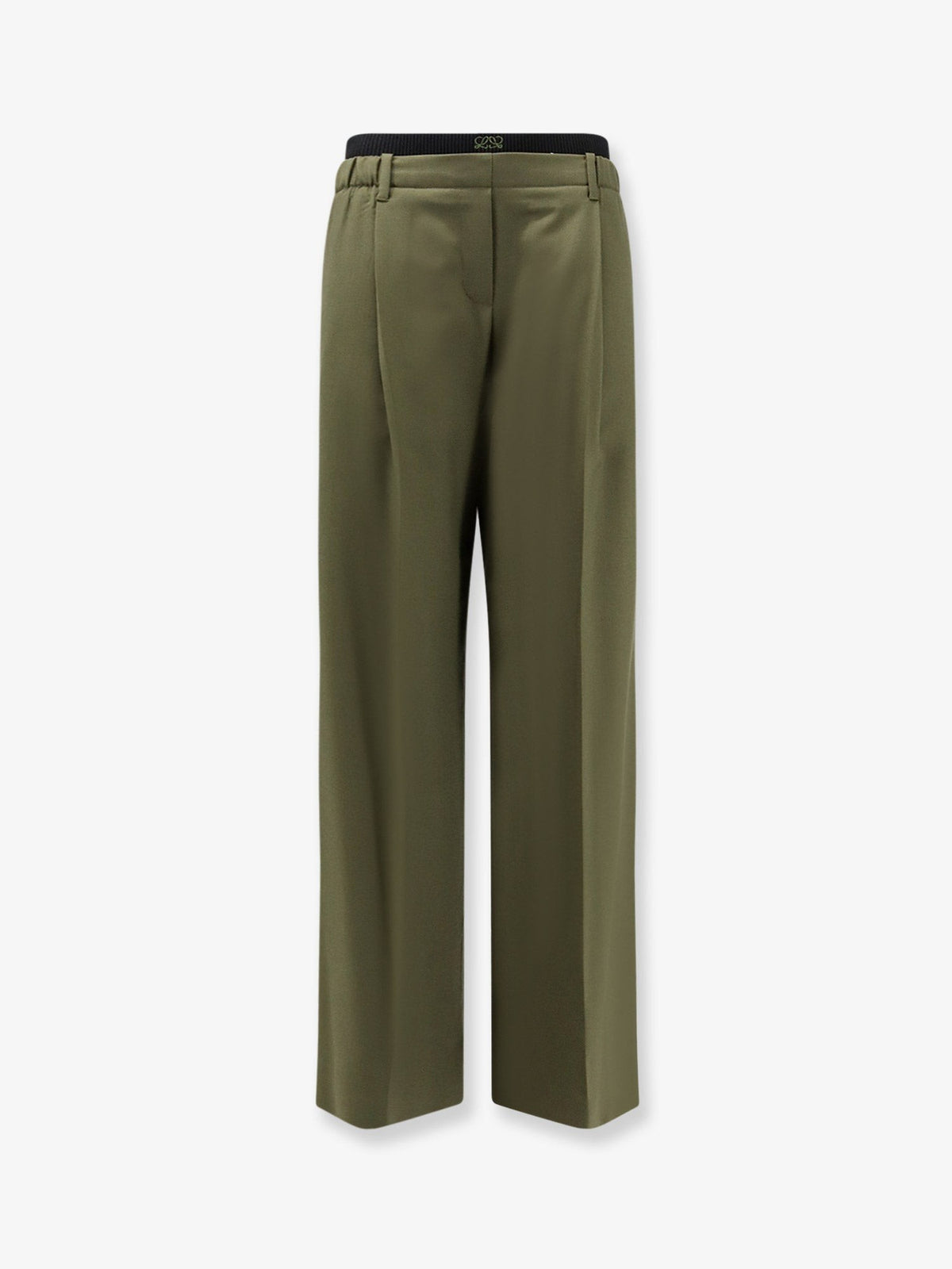 Loewe Women's Wool Trousers Green