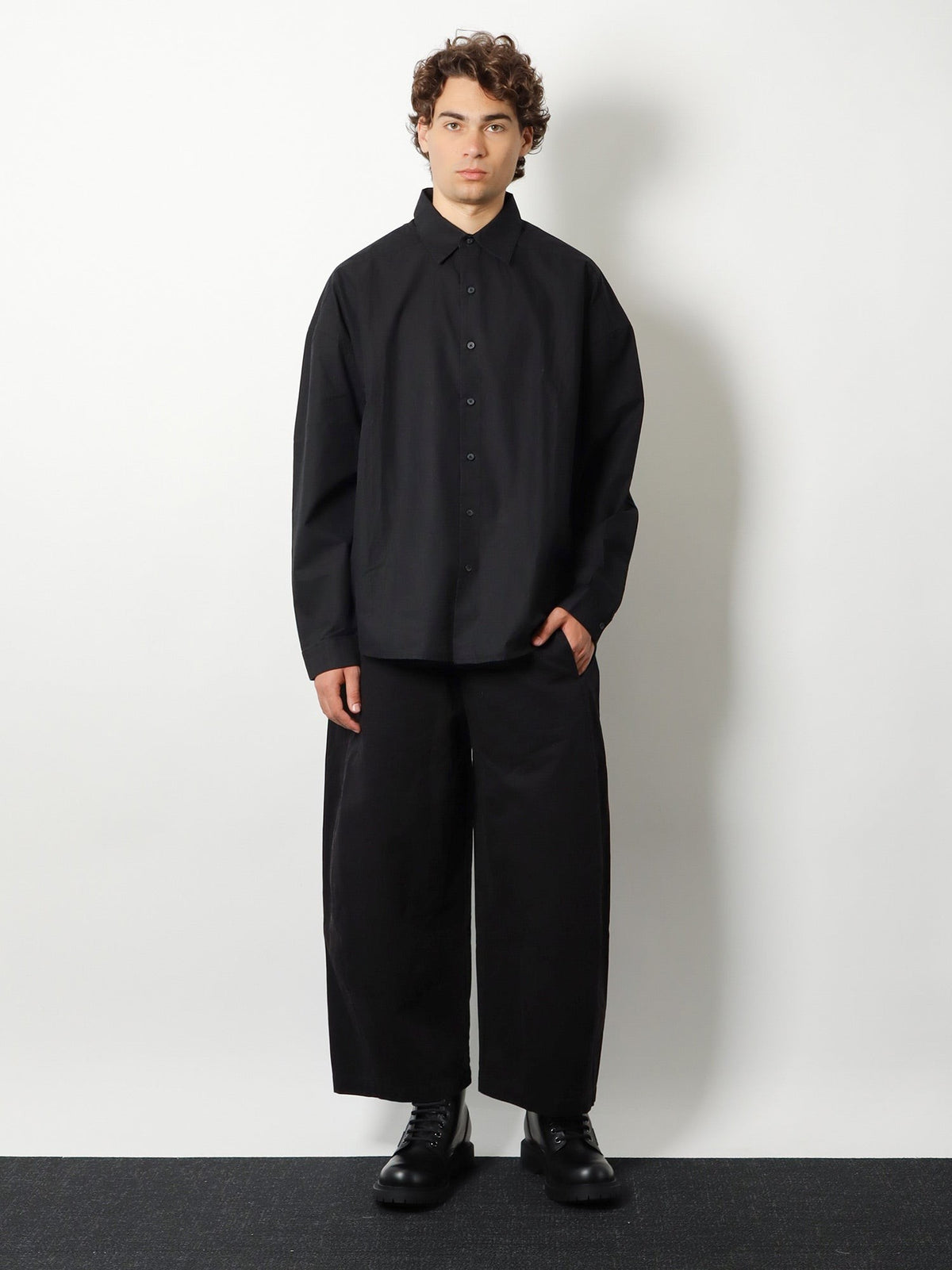 Entire Studios Unisex Loft Cotton Trousers Black, view 2