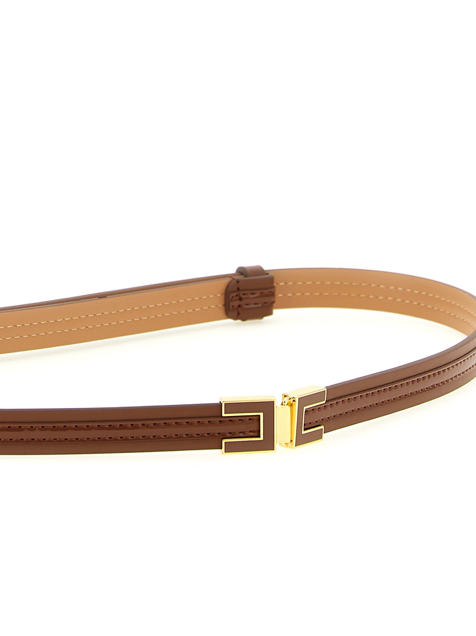 Elisabetta Franchi Buckle Belt Brown