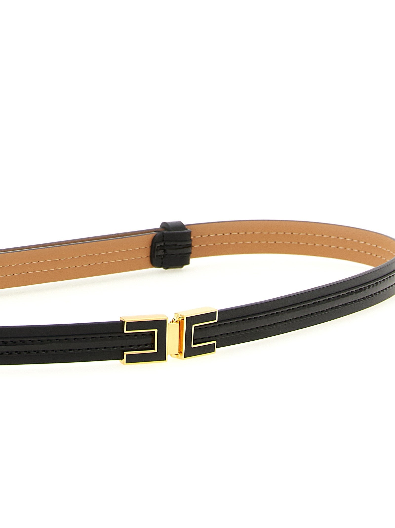 Elisabetta Franchi Buckle Belt Black