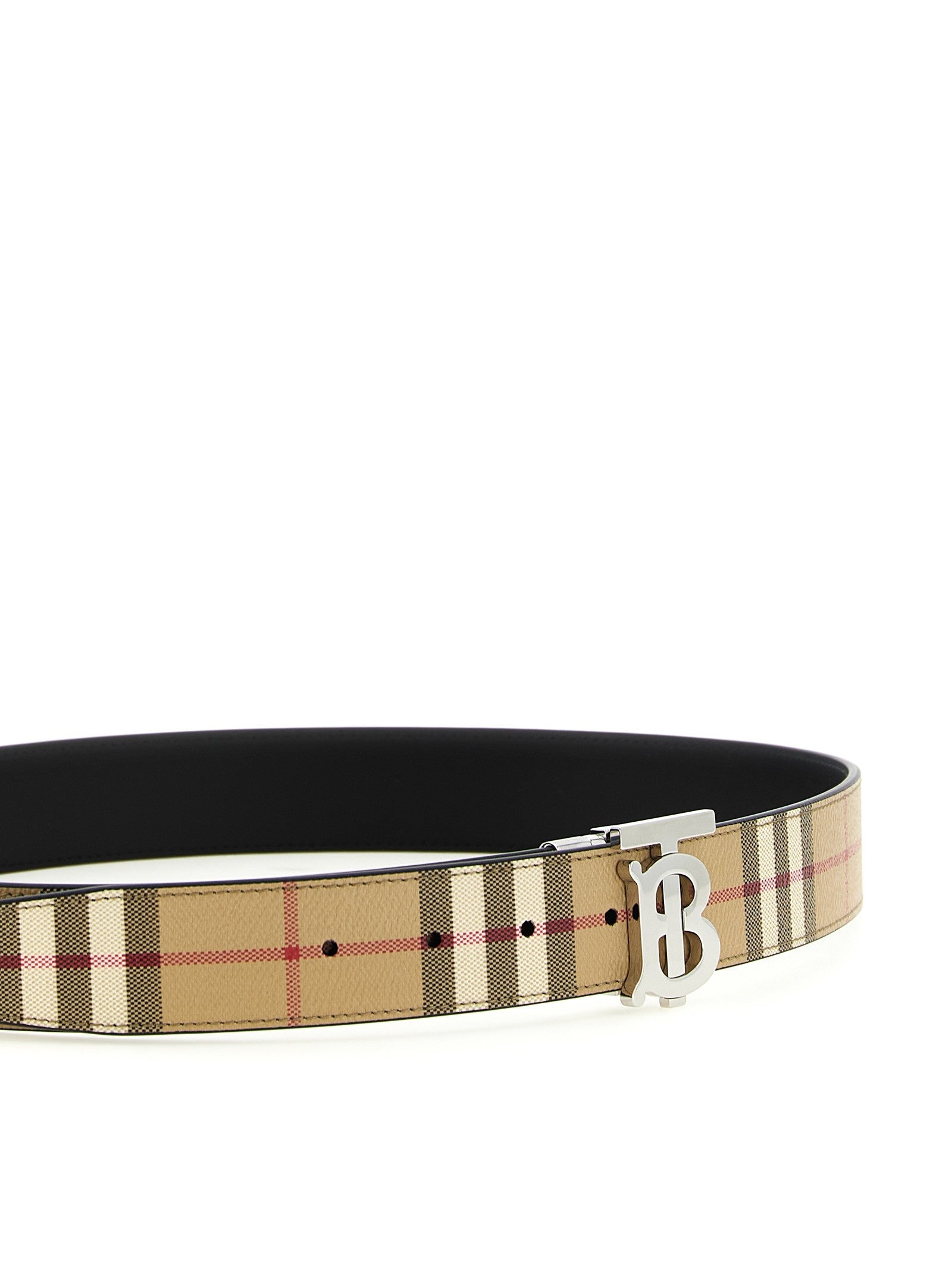 Burberry Buckle Reversible Belt Beige