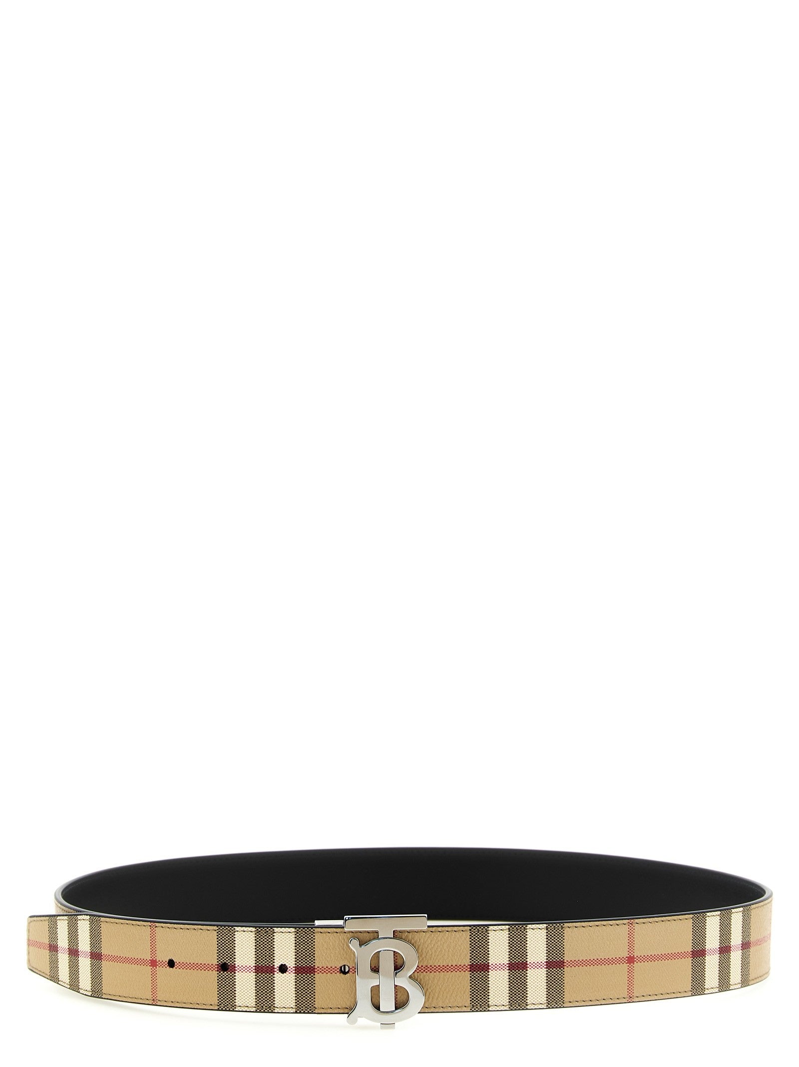 Burberry Buckle Reversible Belt Beige