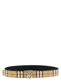 Burberry Buckle Reversible Belt Beige