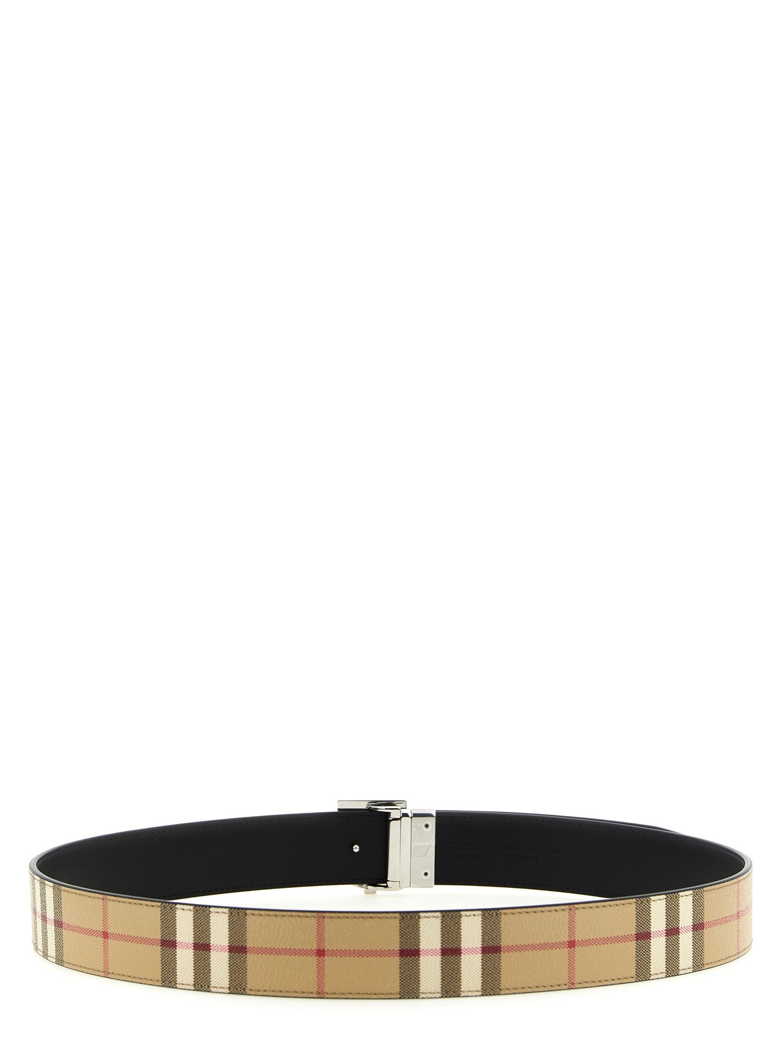 Burberry Buckle Reversible Belt Beige