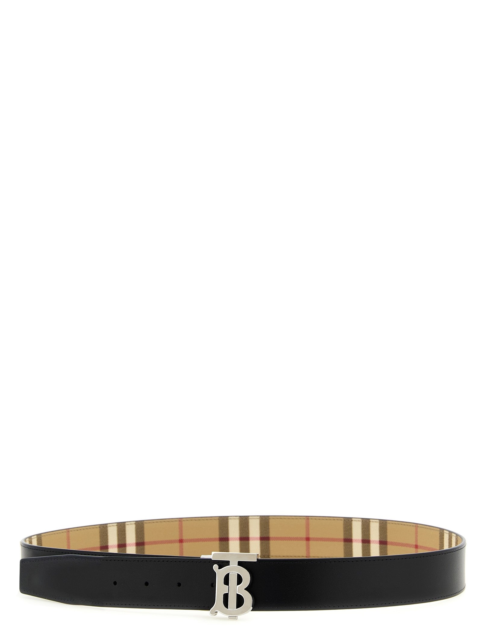 Burberry Buckle Reversible Belt Beige