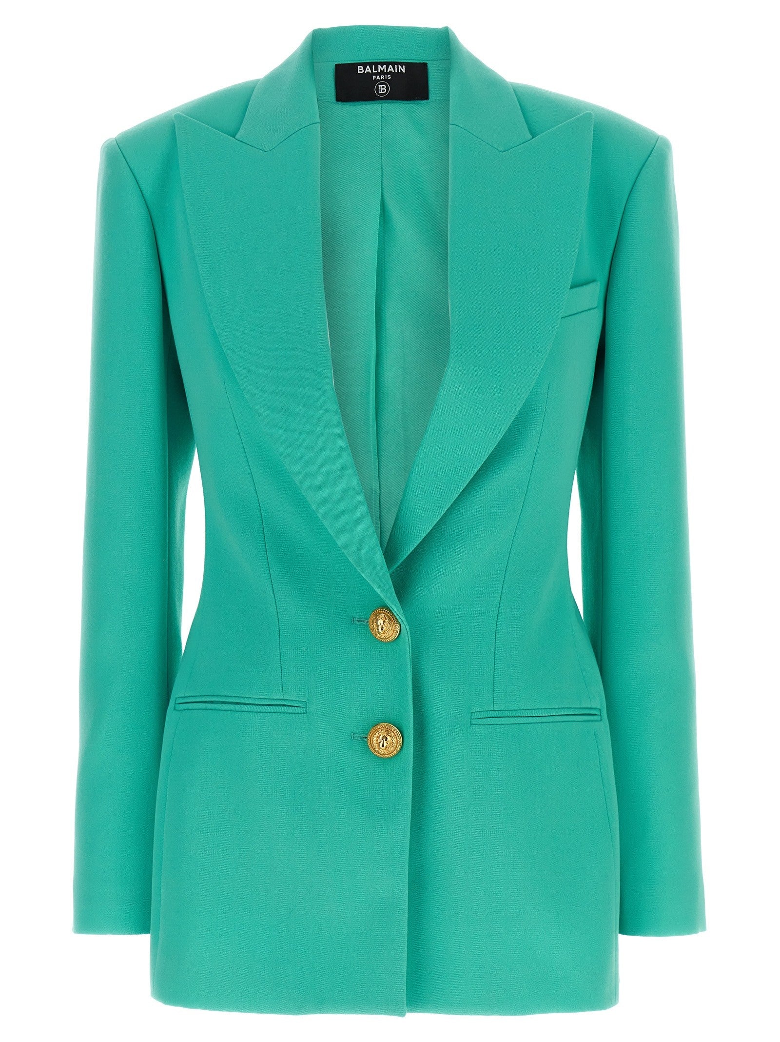 Balmain Button Double Breasted Blazer Blue