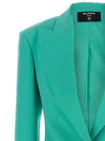 Balmain Button Double Breasted Blazer Blue