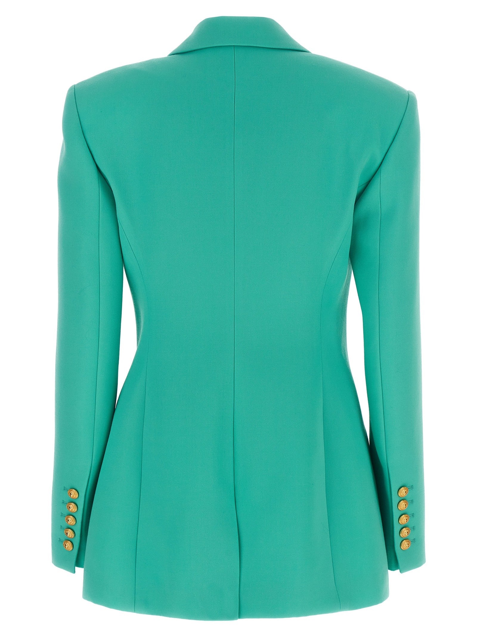 Balmain Button Double Breasted Blazer Blue